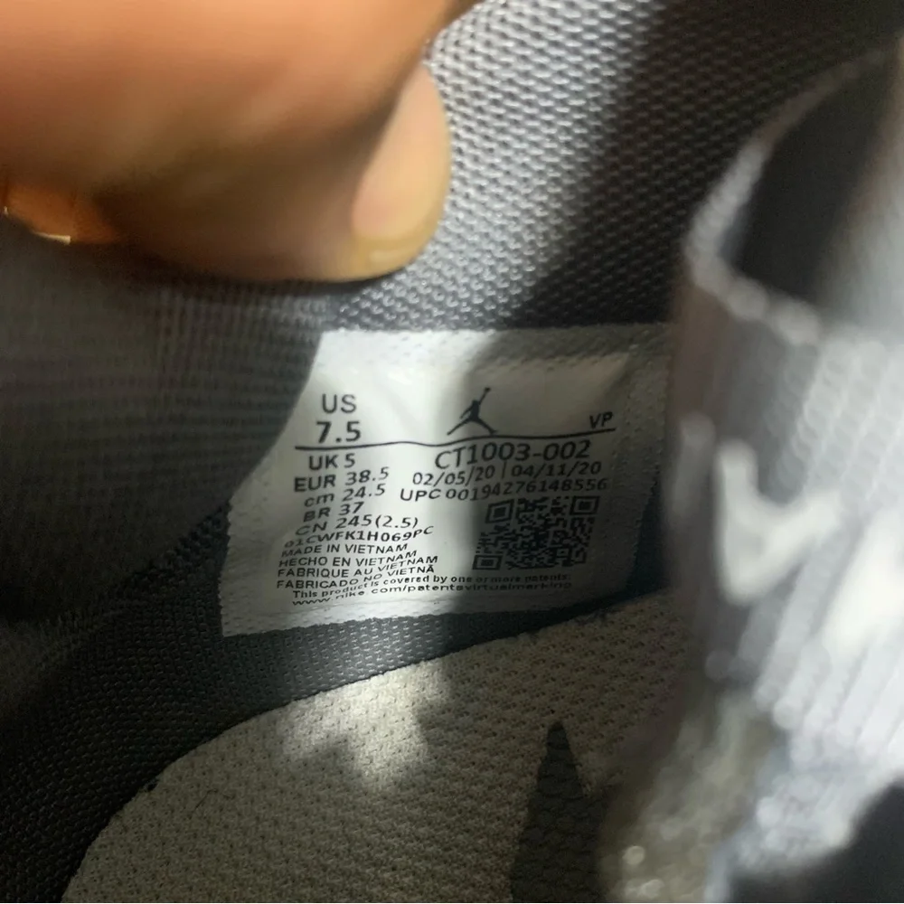 Nike Jordan Delta Gray Fog Iron/Gray/Smoke Gray CT1003-002 Mens‎ Size 7.5